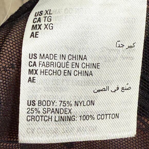 INC Concepts Logo Bodysuit Sheer Lace Cup Lingerie Teddy - Black Size XL - $50 - Picture 10 of 11